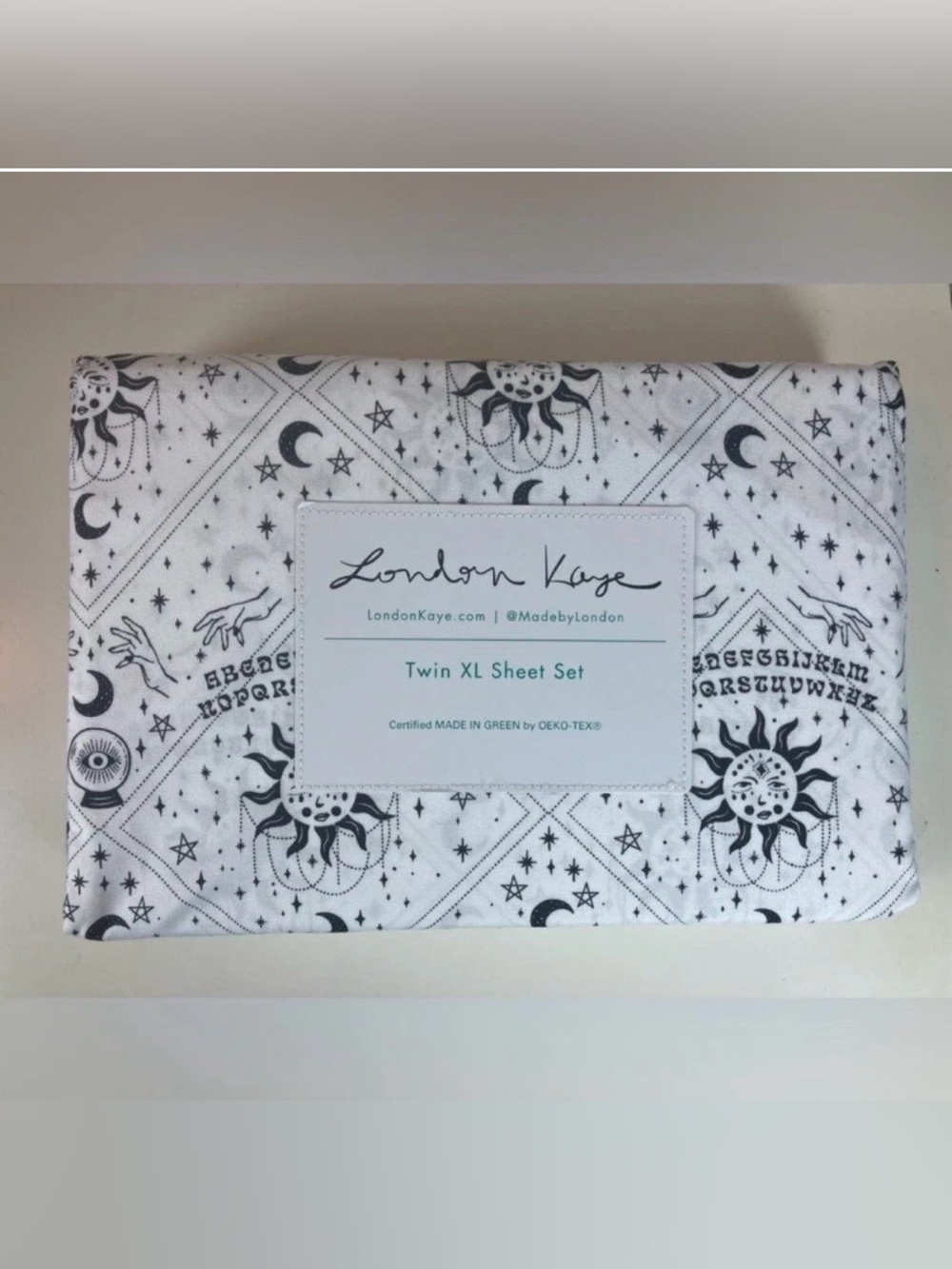 London Kaye Sheets Twin XL Sun Moon Stars Oujia Occult Lunar Halloween